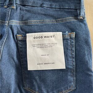 NWT Good American Denim Jeans with Button Detail